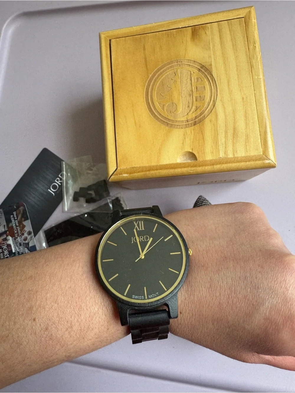 Jord Wood Watch - Black